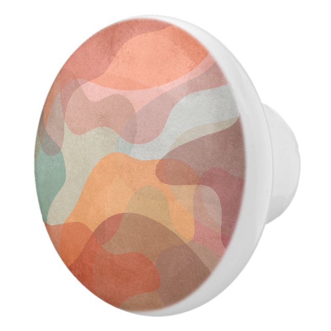 Unique Artistic Ceramic Knob with Vivid Colour Pat (Right)
