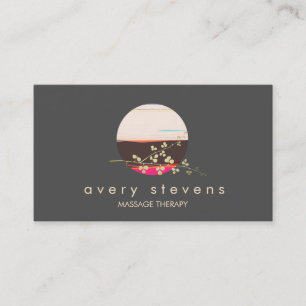 Unique Artistic Massage Therapist Holistic Health Business Card