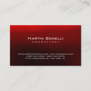 Unique artistic red contemporary trendy business card