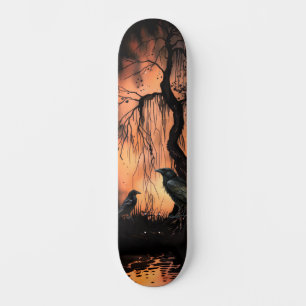 Unique Artsy Gothic Raven Skate Deck