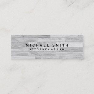 Unique Attorney at Law Grey Parquet Design Mini Business Card