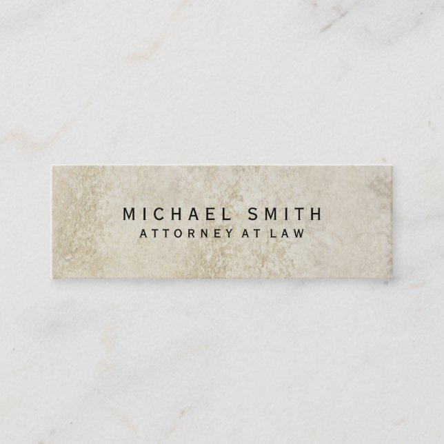Unique Attorney at Law Wall Stone Design Mini Business Card (Front)