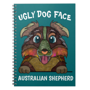 Unique Australian Shepherd laide Carnet visage chi