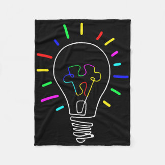 Unique Autism Awareness Illustration For Autism Su Fleece Blanket