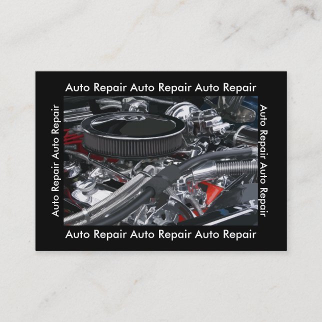 Unique Auto Repair Mechanic Business Card (Front)