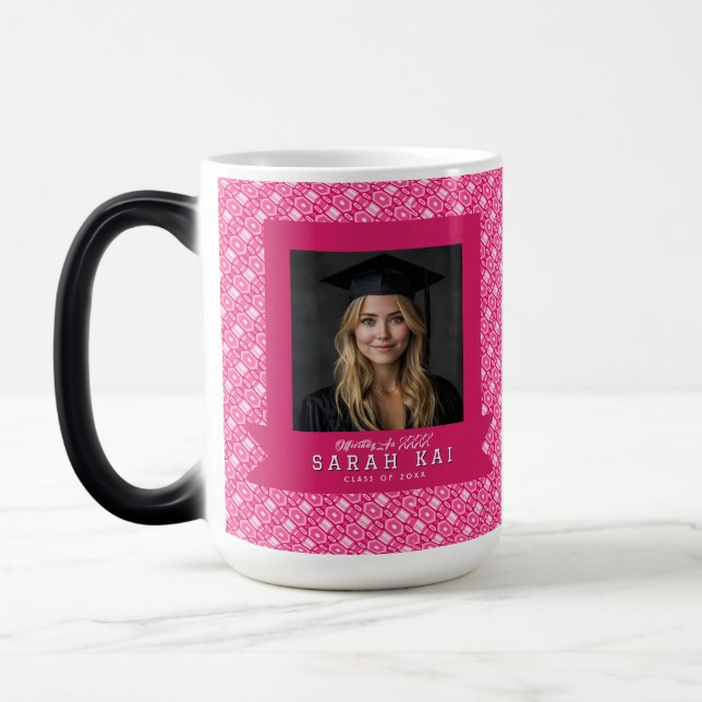Unique Aztec Pattern Commencement Exercise Magic Mug (Left)