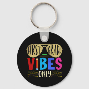 Unique Baby Boys 1st Grade Vibes Back to School Keychain
