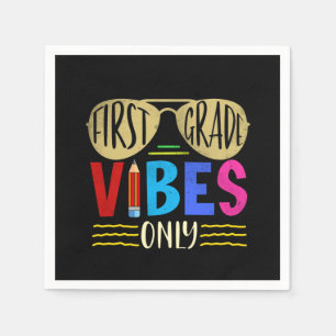 Unique Baby Boys 1st Grade Vibes Back to School Napkin