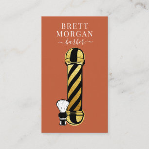 Unique Barber Pole Barber Business  Card