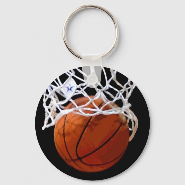 Unique Basketball Artwork Keychain (Front)