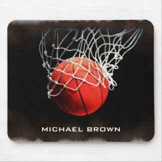 Unique Basketball Artwork Your Name Custom Mouse Pad