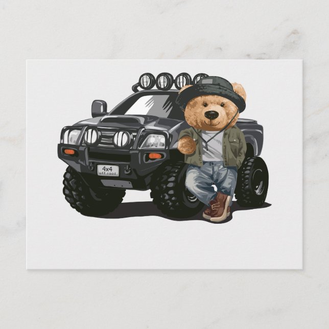 Unique Bear Series-2 Holiday Postcard (Front)
