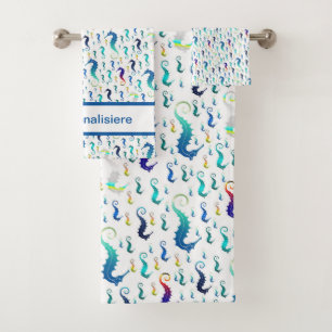 unique, beautiful, colourful, painted pattern a gr bath towel set