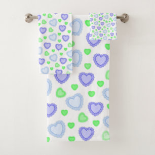 unique, beautiful, colourful, painted pattern a gr bath towel set