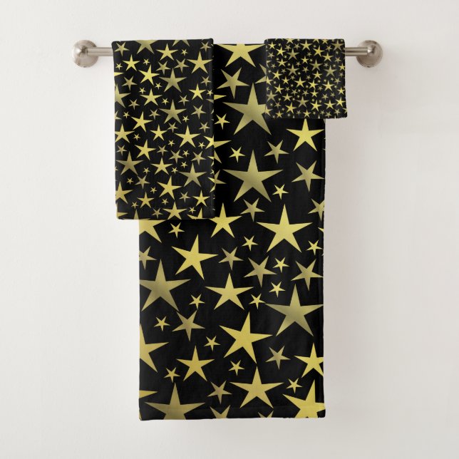 unique, beautiful, colourful, painted pattern a gr bath towel set (Insitu)