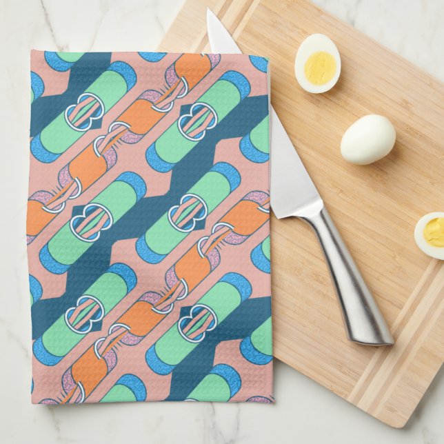 Unique beautiful design dishcloth kitchen towel (Quarter Fold)
