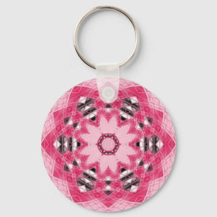 unique beautiful flower mandala design keychain