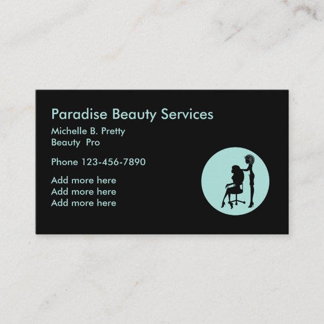 Unique Beauty Businesscards Business Card (Front)