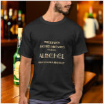 Unique Beer Wine Martini Bachelor Party T-Shirt<br><div class="desc">Have some fun with this when the guys celebrate. Suspect you've never thought of alcohol quite in the same way -- with just a few enhancements -- the beer glass; martini glass and, of course, the wine glass. If you have any design questions or a special request, please send a...</div>