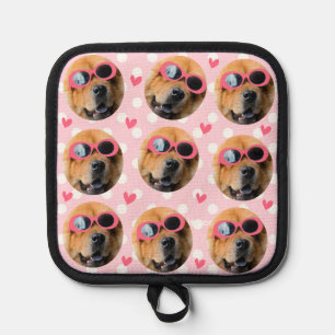 Unique Best Dog Mom Ever pets Custom faces Pattern Pot Holder