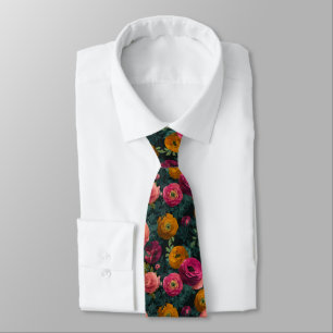 Unique Best Gifts For Men Ranunculus Flower Tie
