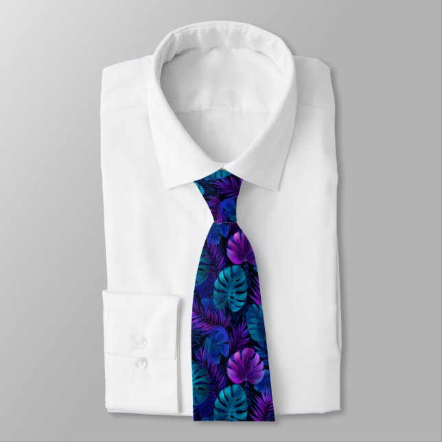 Unique Birthday Gifts For Boyfriend Tropical Flowe Tie (Tied)