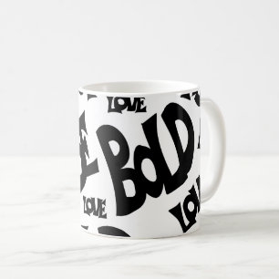 Unique Black and White Mug Motivational "Be Bold"
