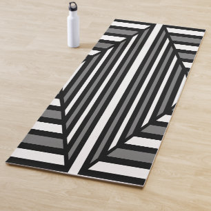 Unique Black and White Pattern Yoga Mat