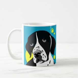 Unique Black and White Pointer Dog Mugs