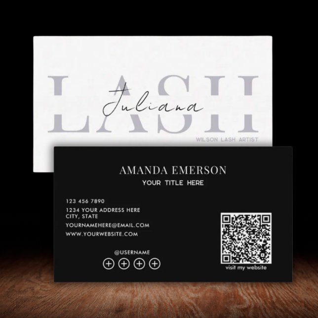 Unique Black And White Qr code  Business Card (Creator Uploaded)