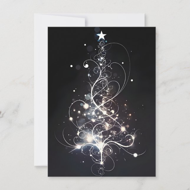 Unique Black Christmas Cards (Front)