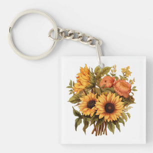 Unique black Design for white Lovers Keychain