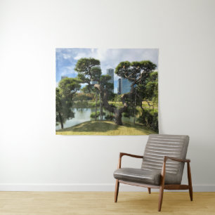 Unique Black Pine Tree Tapestry