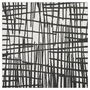 Unique black white hand painted paint drips fabric