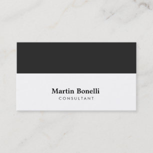Unique blanc gris moderne Consultant Carte de visi