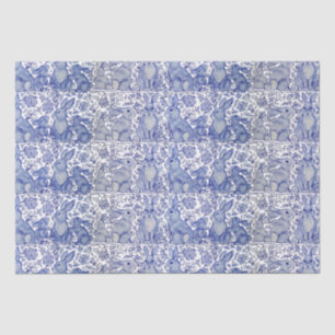 Unique Blue Bunny Rabbit Floral Animal Pattern Tissue Paper