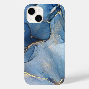 Unique Blue Gold Marble Pattern iPhone / Android Case-Mate iPhone 14 Case