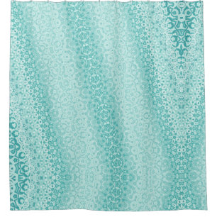 Unique Blue Swirly Abstract Shower Curtain
