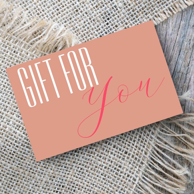 Unique Blush Pink Script Coupon Gift Certificate (Creator Uploaded)