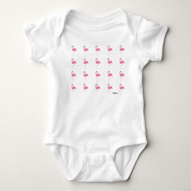 Unique bodysuit with flamingo fun! (Front)