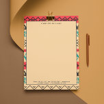 Unique Boho Abstract Pattern Typography Name Letterhead<br><div class="desc">Enhance your professional or personal correspondence with our Unique Boho Abstract Pattern Typography Name Letterhead🌈📄 This contemporary and vibrant letterhead design is perfect for adding a touch of modernity and personalization to your letters, notes, or business communications. Featuring stylish boho lines, bold colours, and a monogram design, this letterhead brings...</div>
