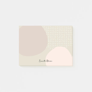 Unique Boho Neutral Abstract Custom Name  Post-it Notes