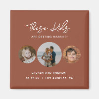 Unique Boho Terracotta Photo Wedding Save The Date