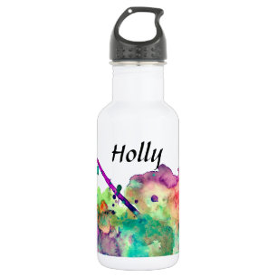 Unique, Bold, Colourful Watercolor Paint Splatters 532 Ml Water Bottle