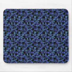 Unique Bold Hip Geometric Blue Cyan Gray Black Mouse Pad