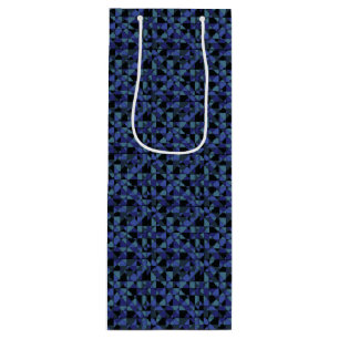 Unique Bold Hip Geometric Blue Cyan Grey Black Wine Gift Bag