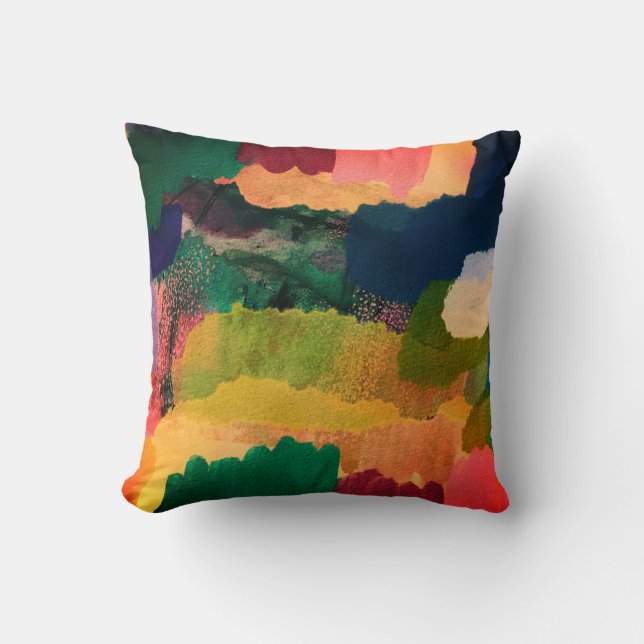 Unique Bold Modern Abstract Throw Pillow (Front)