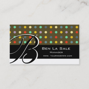 Unique Bold Polka Dots Business Card