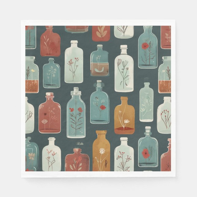 unique bottle art napkin (Front)