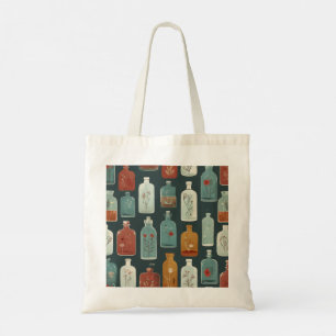 unique bottle art tote bag